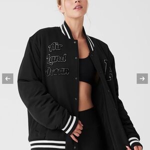 Alo G.o.a.t. Varsity bomber jacket! Size small! Inner tag attached.